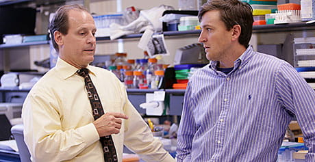 Russell Ware, MD (left), and Patrick McGann, MD, are leading the hydroxyurea study. 