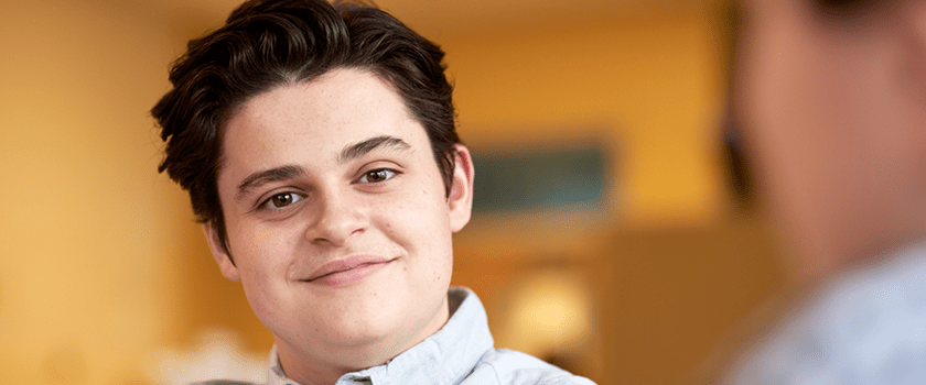 Child smiling.