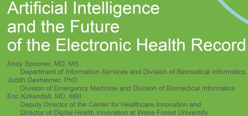 Artificial Intelligence and the Future of Electronic Healthcare Records