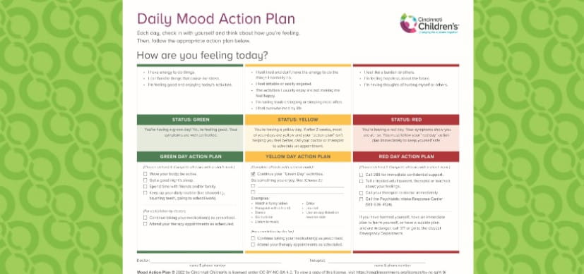 New Tool Helps Teens Build Personal ‘Mood Plans’