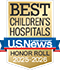 U.S. News & World Report Honor Roll Badge for Top Children's Hospital.