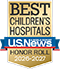 U.S. News & World Report Honor Roll Badge for Top Children's Hospital.