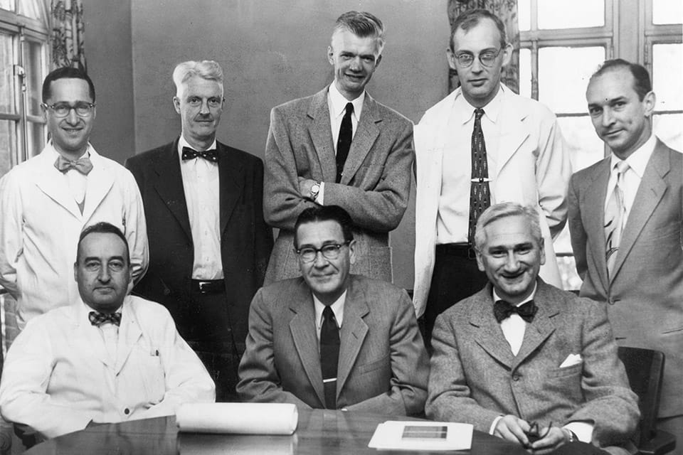 A photo of the first scientific advisory committee.