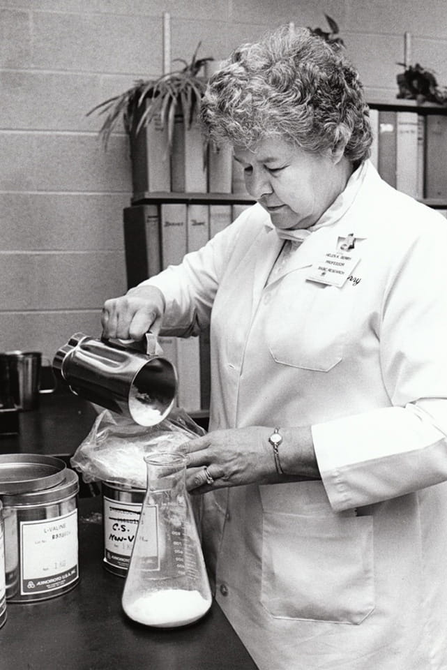 Helen Berry, MS, in her laboratory.
