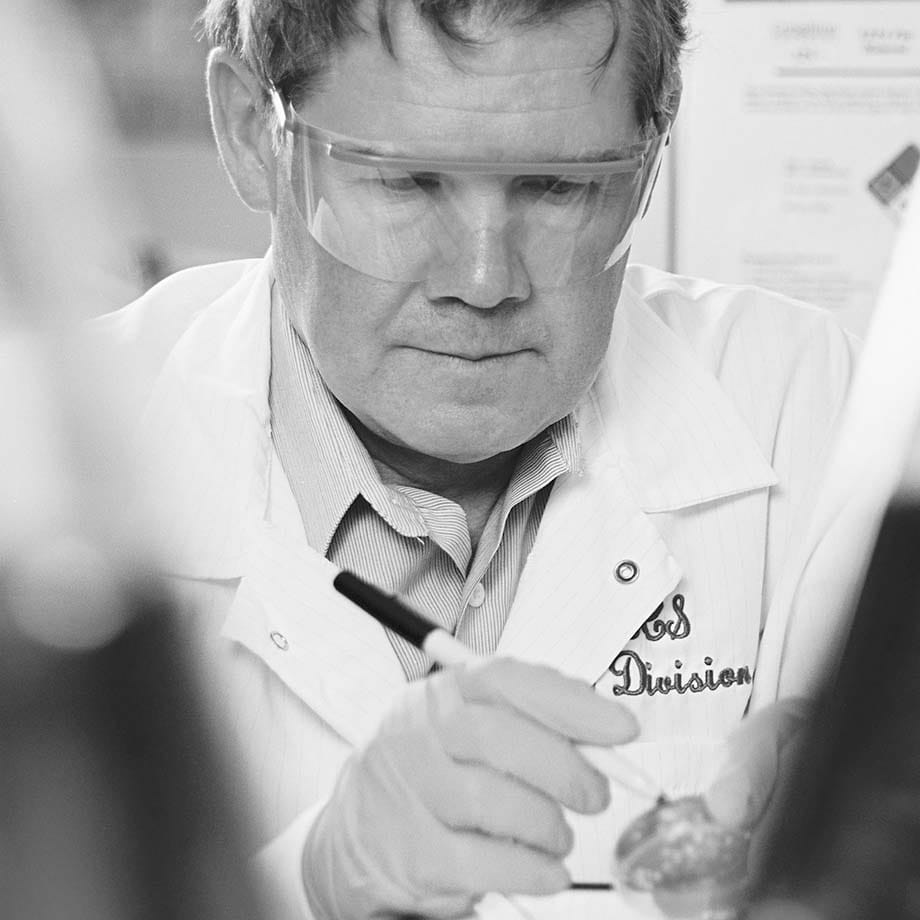 Dr. Ward works on the rotavirus vaccine.