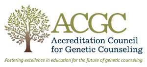Accreditation Council for Genetic Counseling badge.