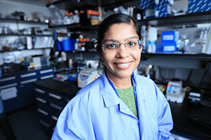 An image of a researcher in the lab.