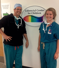 Maddie Gates with Dr Frischer.
