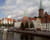 A view of the city of Lübeck, Germany, with the spires of the Church of St. Mary, center, and St. Peter's Church.