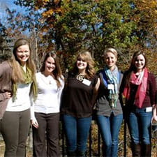 A group of students enjoy the outdoors.