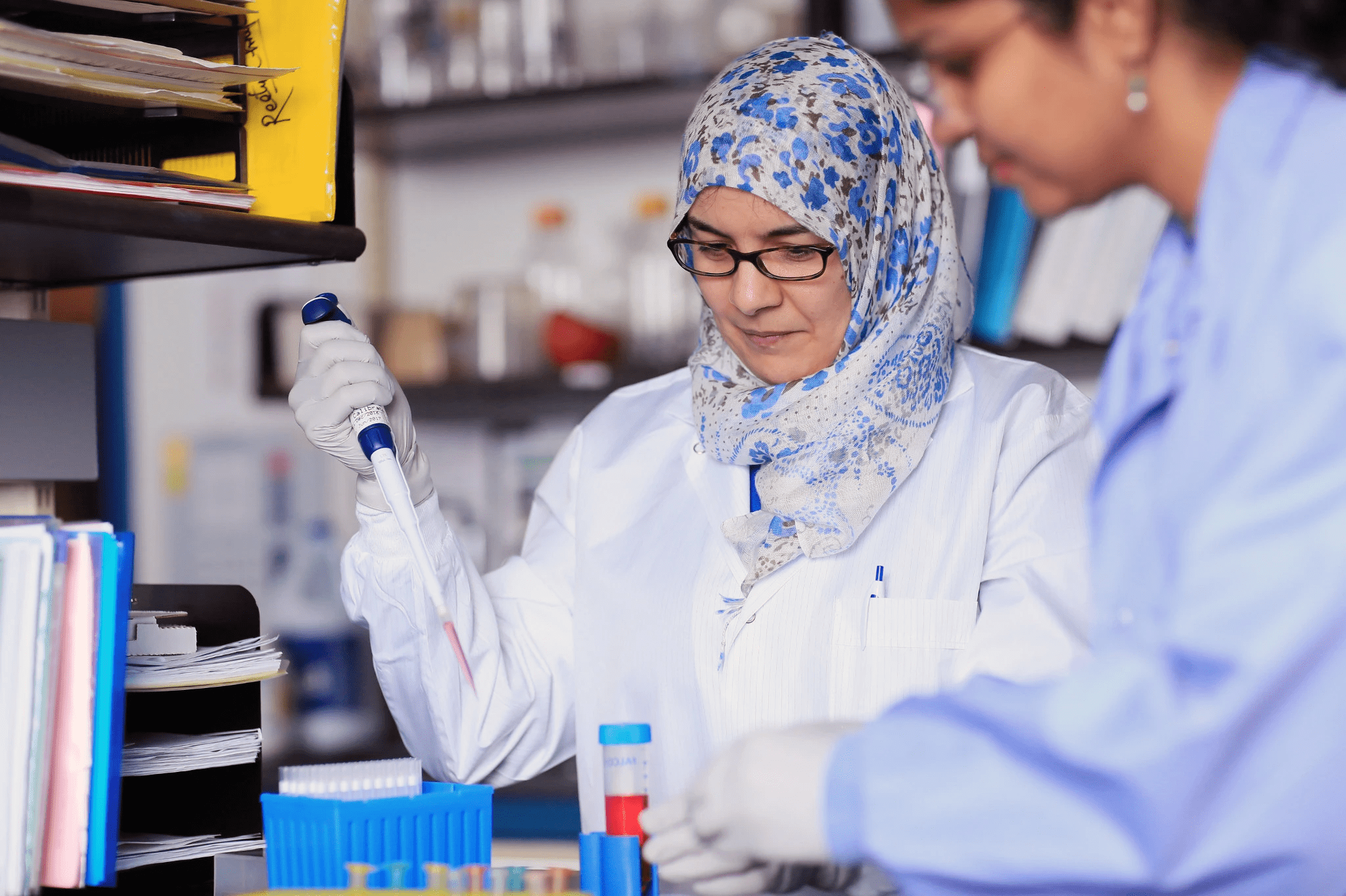 International postdoc researchers working in the lab.