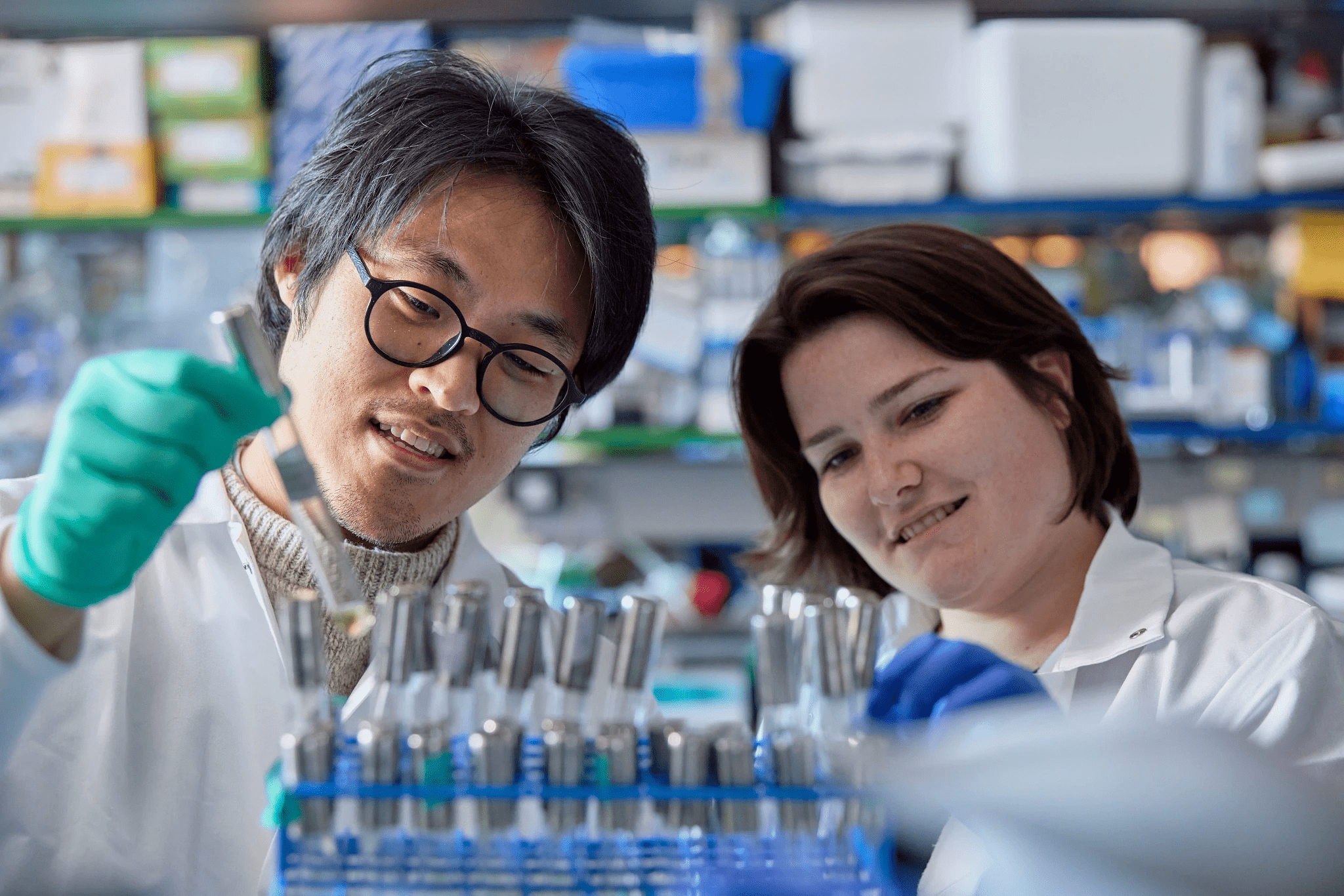 Postdoctoral fellows in the lab.