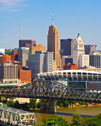 Photo of the Cincinnati skyline.