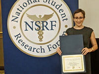 Our 2018 National Student Research Forum award winner.