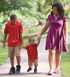 Mom with her two boys. 