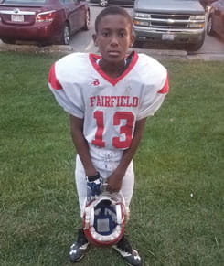 John is a youth football player.