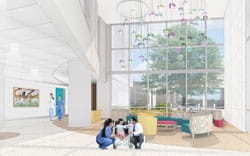 Artist rendering of Critical Care Building ED room.