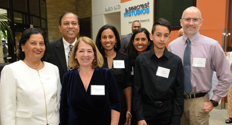 The Kulkarni family with Mary Allen Staat, MD, MPH.