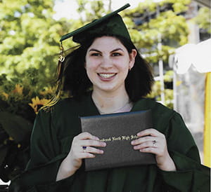 Felicia at graduation.