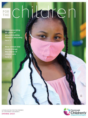 Pink facemask.
