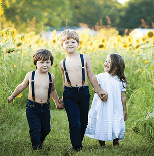 Colson with brother and sister.
