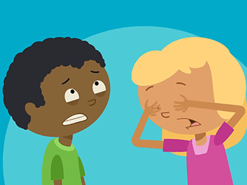 Screenshot from an animation about wellness.