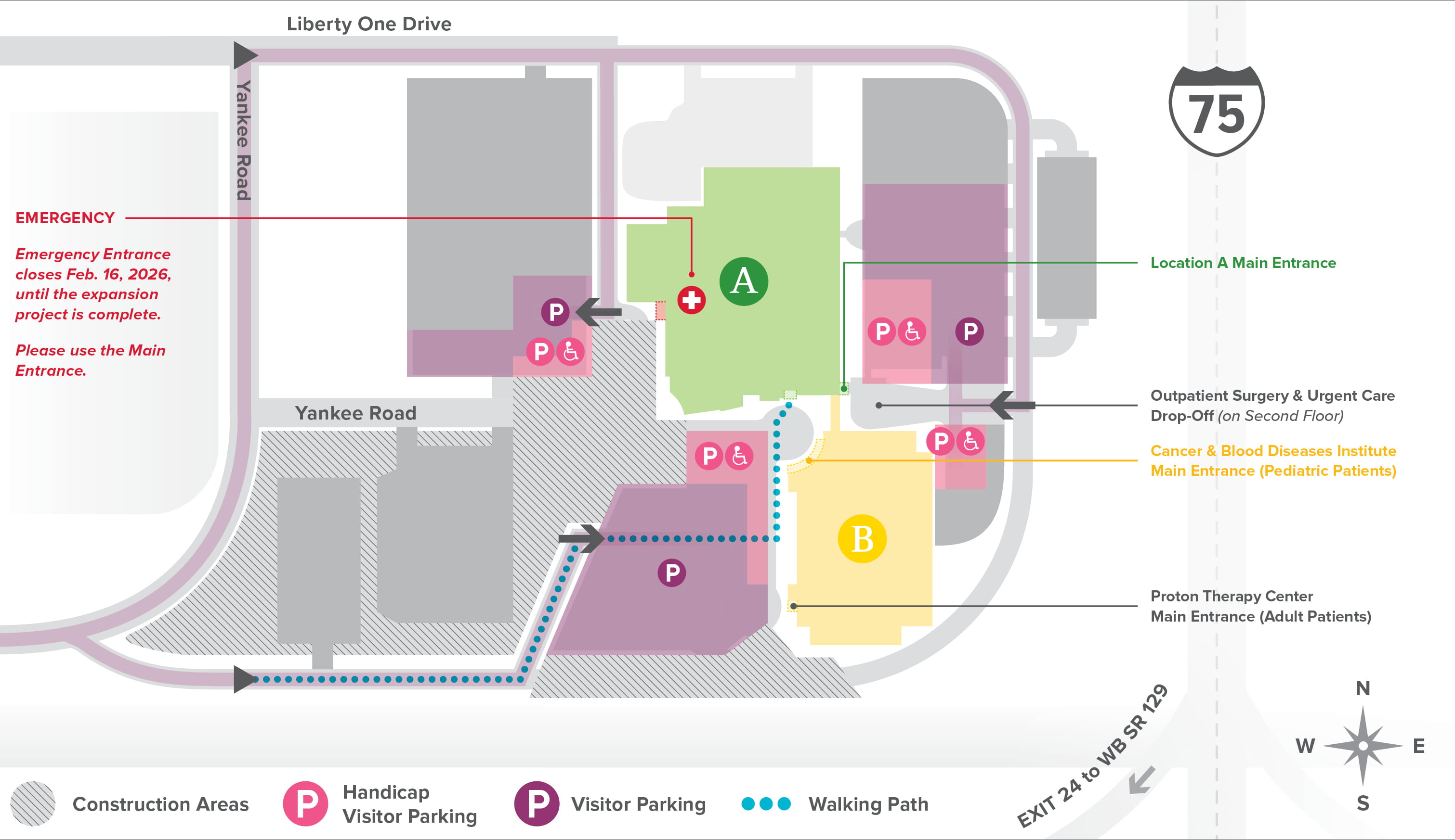 Cincinnati Children's Liberty Campus Construction Map