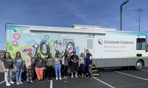Cincinnati Children's Mobile Care Center celebrating 1,000 patients seen at West Clermont High School
