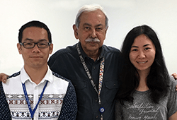 A photo of Wenbo Deng, PhD, Sudhansu K. Dey, PhD, and Jia Yuan, PhD.