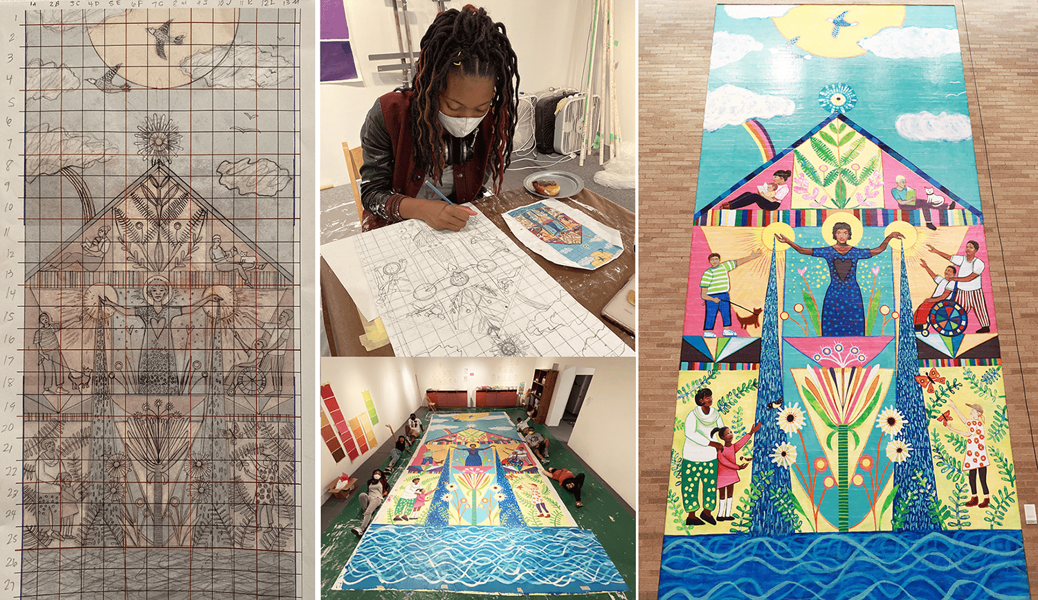 An image of the Fountain of Life mural at Cincinnati Children's.