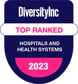 Badge for Top Ranked Hospitals and Health Systems by DiversityInc.