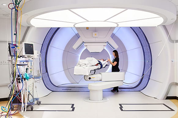 A photo inside of  the Proton Therapy Center.