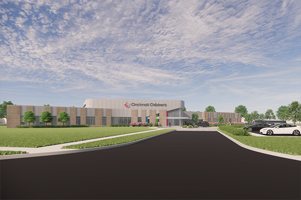 A rendering of Cincinnati Children’s Brandon and Kelly Janszen Union KY Building which will be in the Union Promenade development.