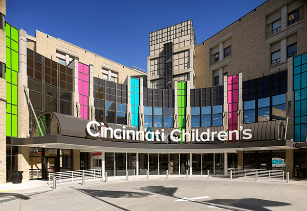 Cincinnati Children's main entrance.