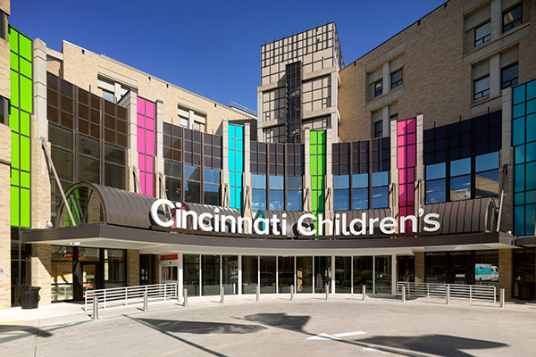 Cincinnati Children's main entrance.