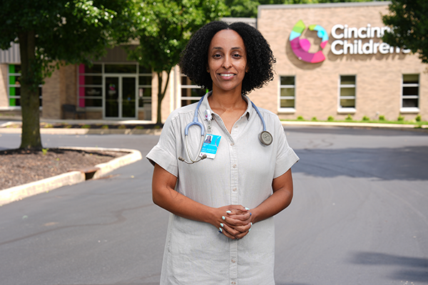 Dr. Zenar Yohannes outside the Centerville location.