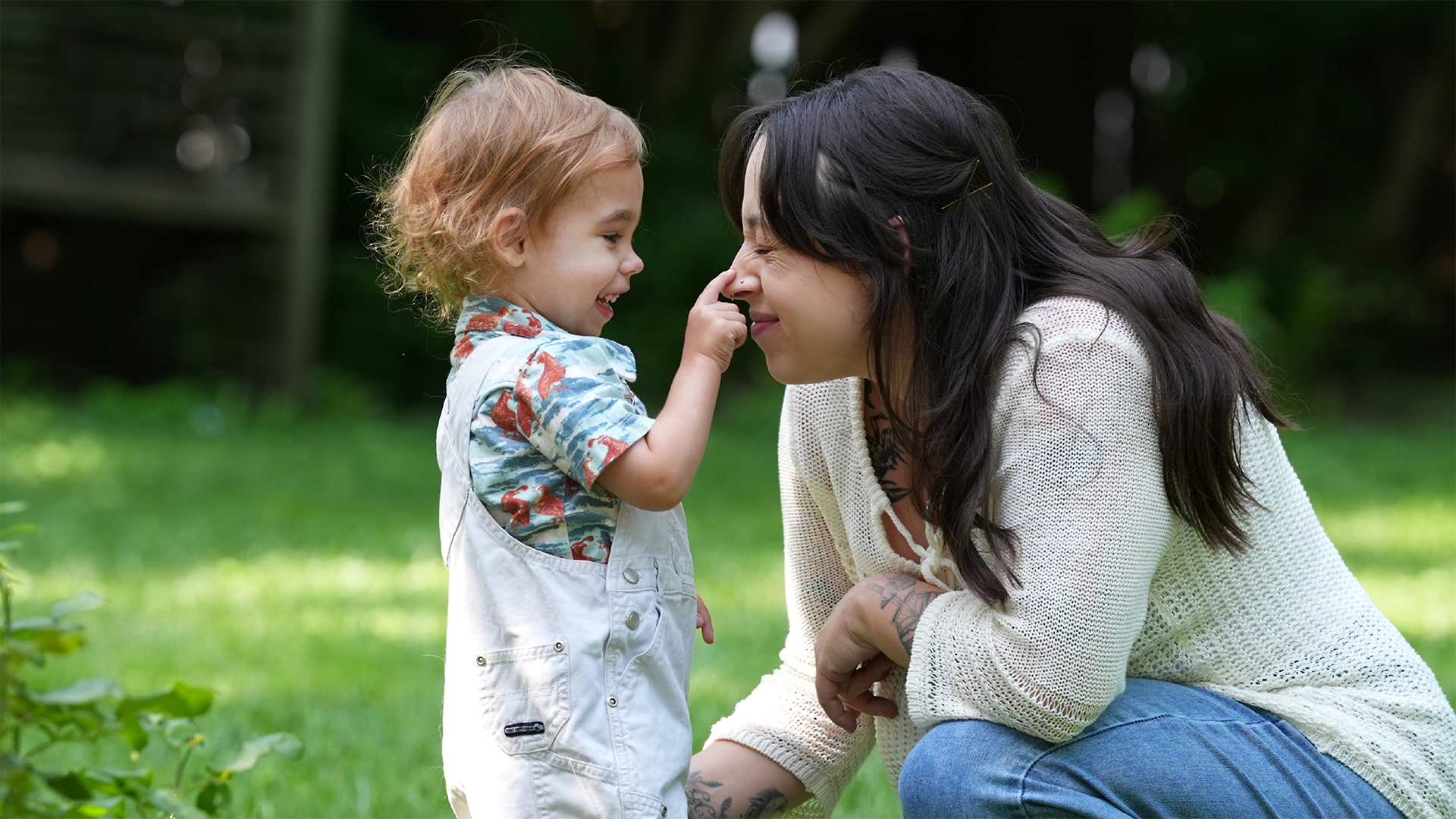 Mom and son.
