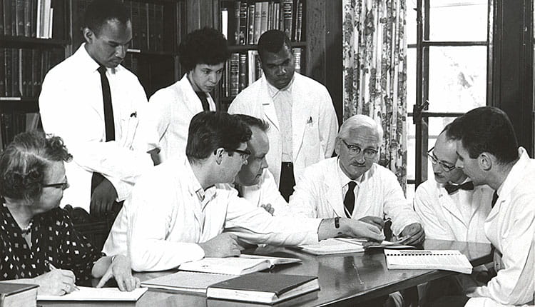 Albert Sabin and staff in 1950 at Cincinnati Children's.