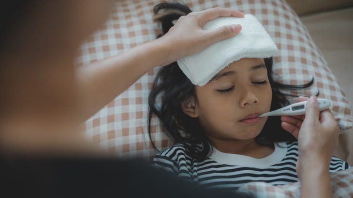 girl thermometer washcloth