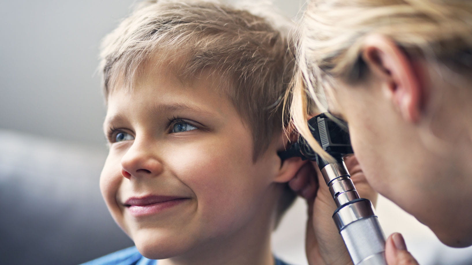 boy ear checkup