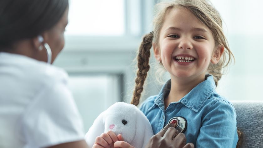 girl smile stethoscope
