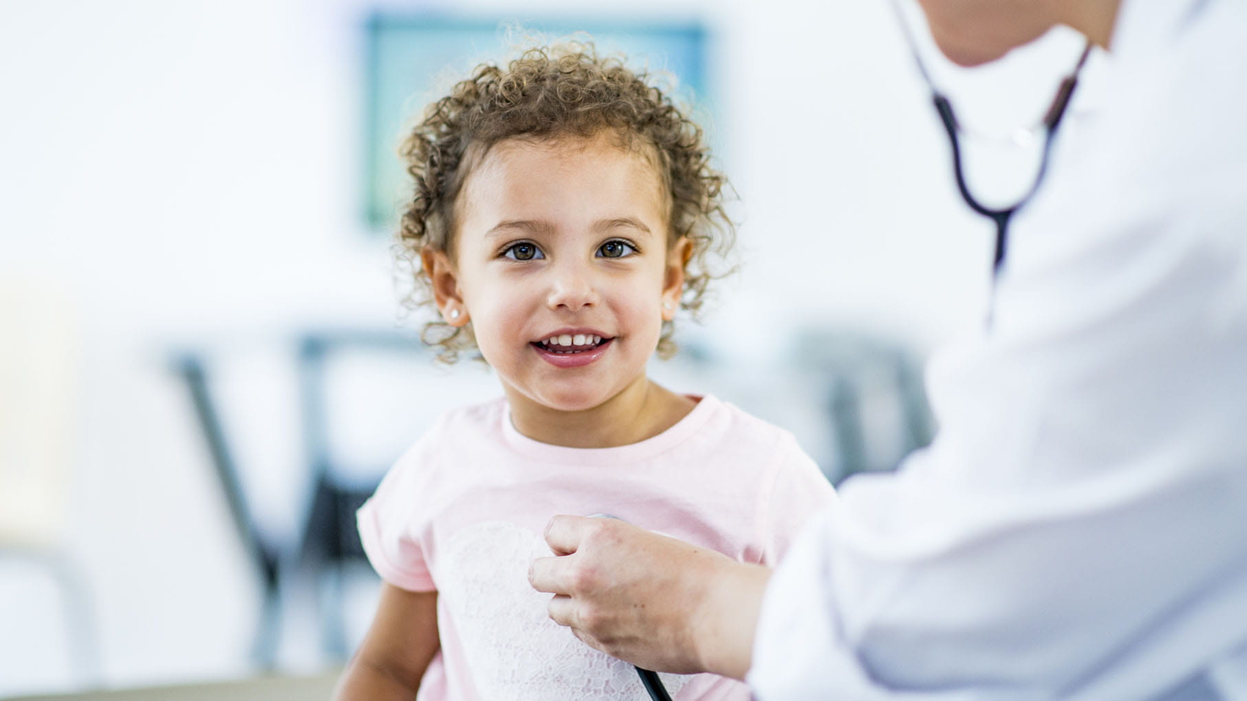 girl smile stethoscope