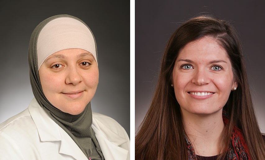 A photo of Mounira Habli, MD, and Stefanie Riddle, MD.