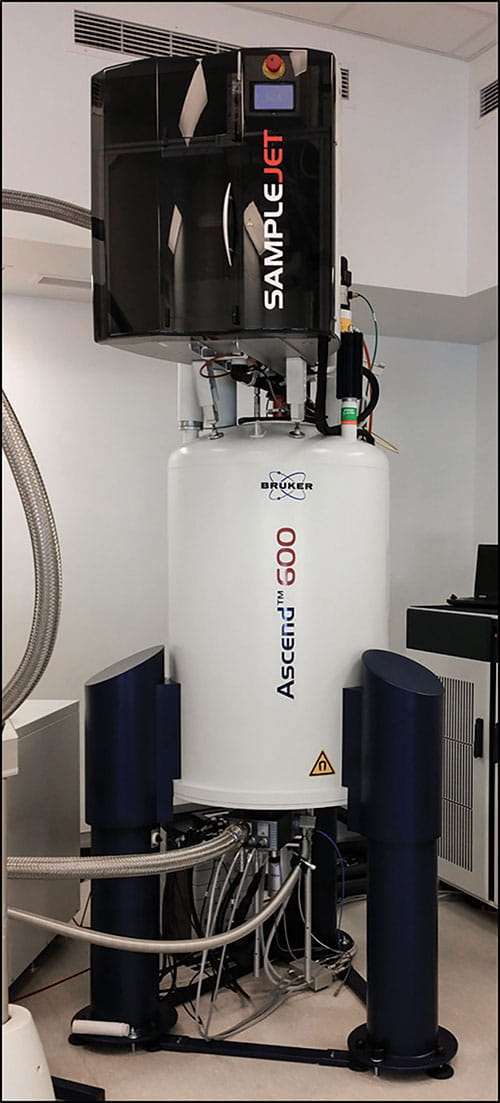 Fully automated Bruker IVDr 600MHz nuclear magnetic resonance (NMR) spectroscopy platform.