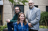 A photo of John Harley, MD, PhD, Leah Kottyan, PhD, and Matthew Weirauch, PhD.