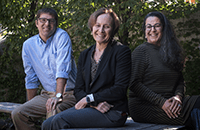 A photo of Andrew Beck, MD, MPH, Carolyn Kercsmar, MD, and Mona Mansour, MD, MS.