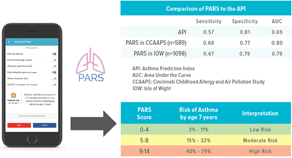 An image showing a comparison of PARS to the API.