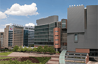 A photo of Cincinnati Children's and UC College of Medicine.