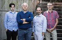 An image of Kyle Ferchen, BS, H. Leighton Grimes, PhD, Nathan Salomonis, PhD, and Andre Olsson, PhD.