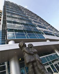 View of the S building.